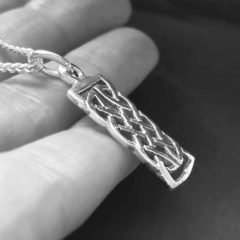 Sterling silver mens hot sale chain with pendant