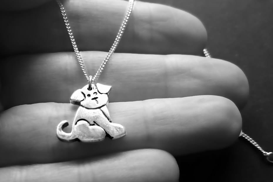 Cute Puppy Dog Necklace Sterling Silver Puppy Dog SilverfireUK