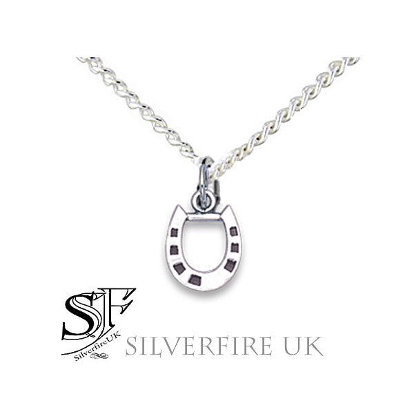 Silver on sale horseshoe necklace