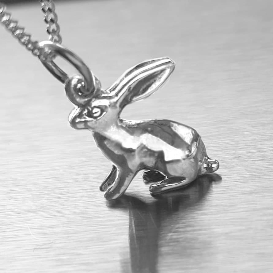 Sterling silver clearance hare necklace