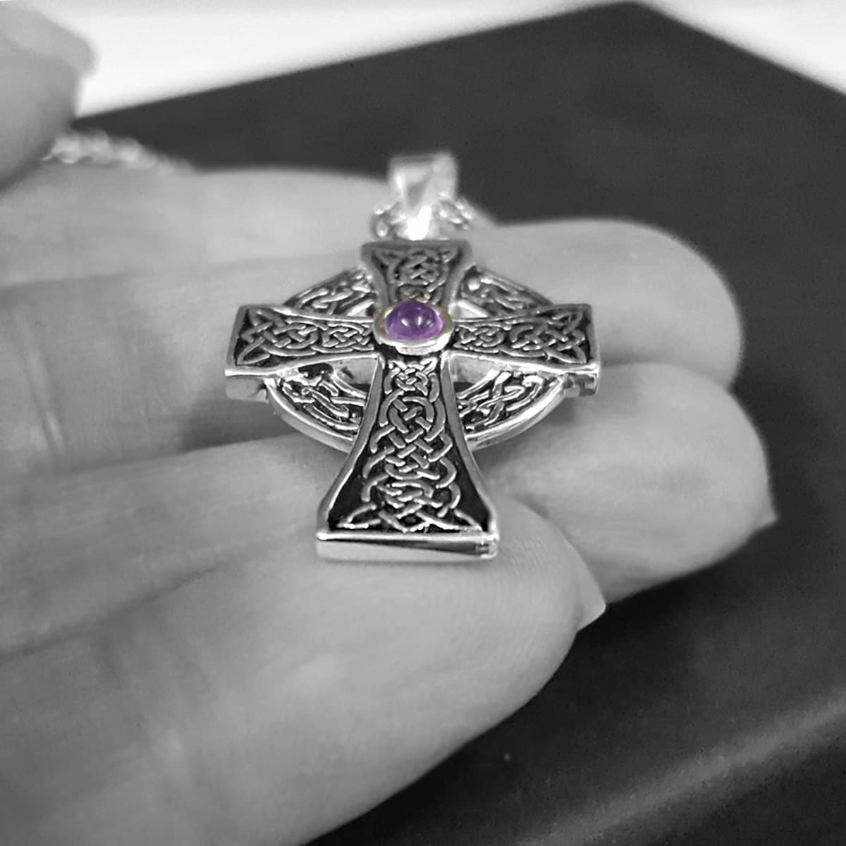 Celtic Shield 2024 Fianna Amethyst and Sterling Silver Necklace