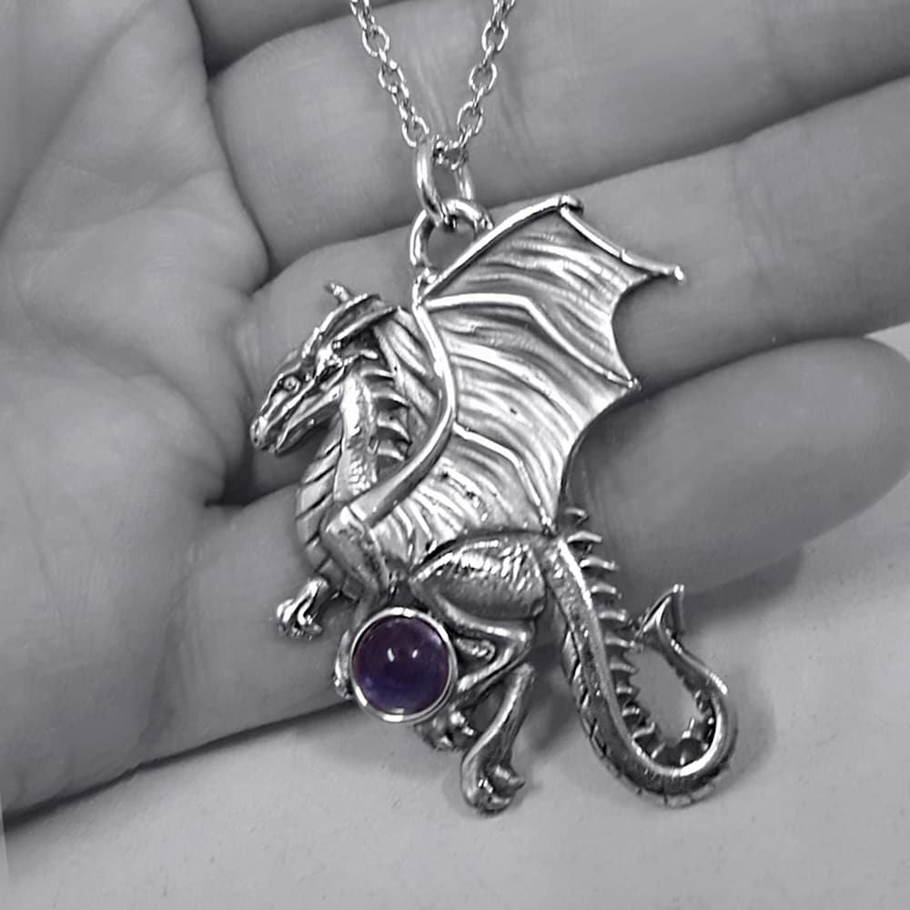 Sterling silver 2025 dragon necklace