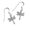 dragonfly dangle earrings, sterling silver dragonfly jewellery