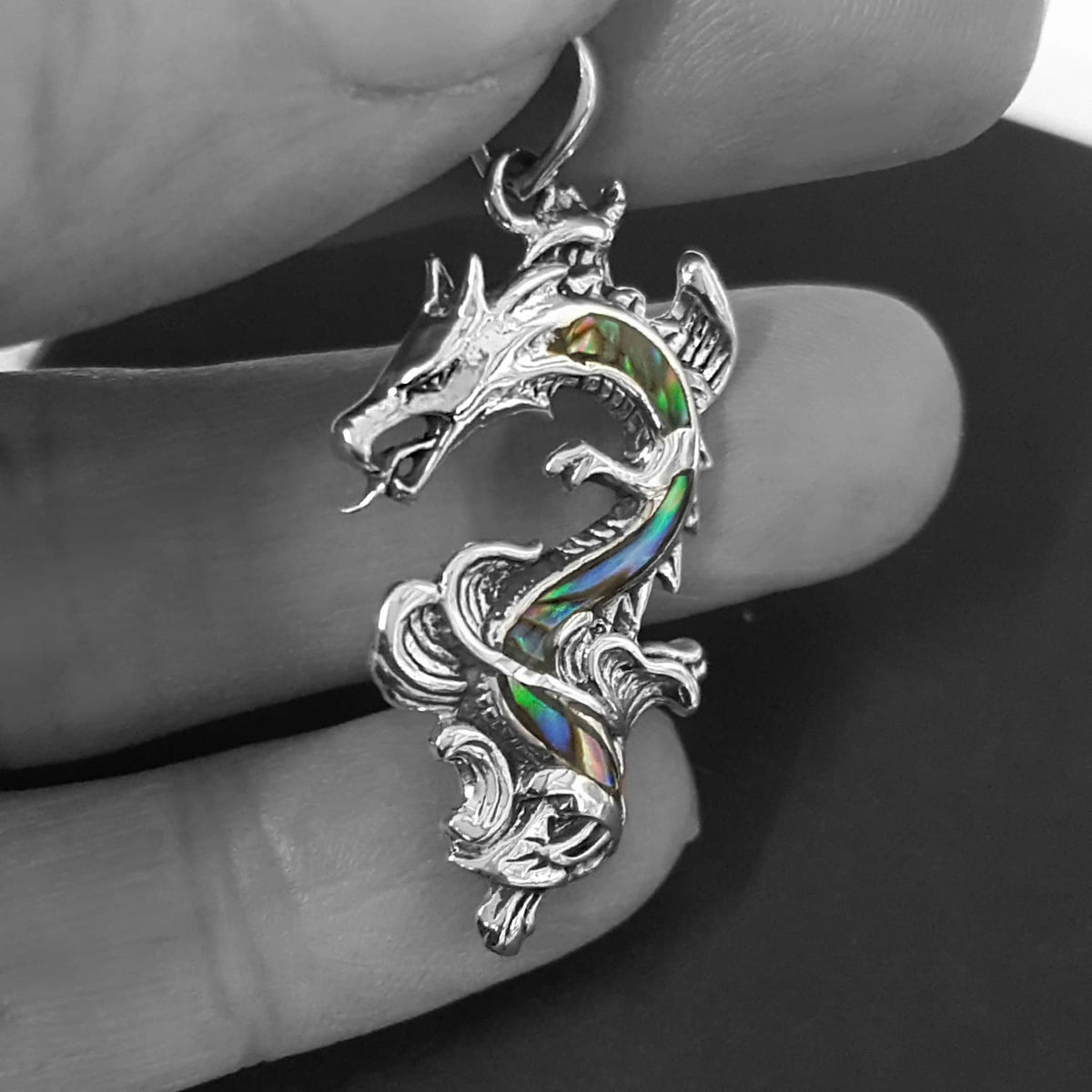 fire dragon necklace silver dragon jewellery uk