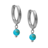 NEW: Turquoise Bead Huggie Earrings