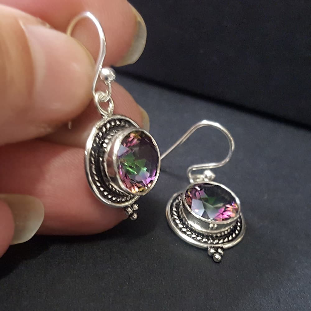 Mystic topaz store earrings