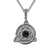 round triquetra celtic necklace