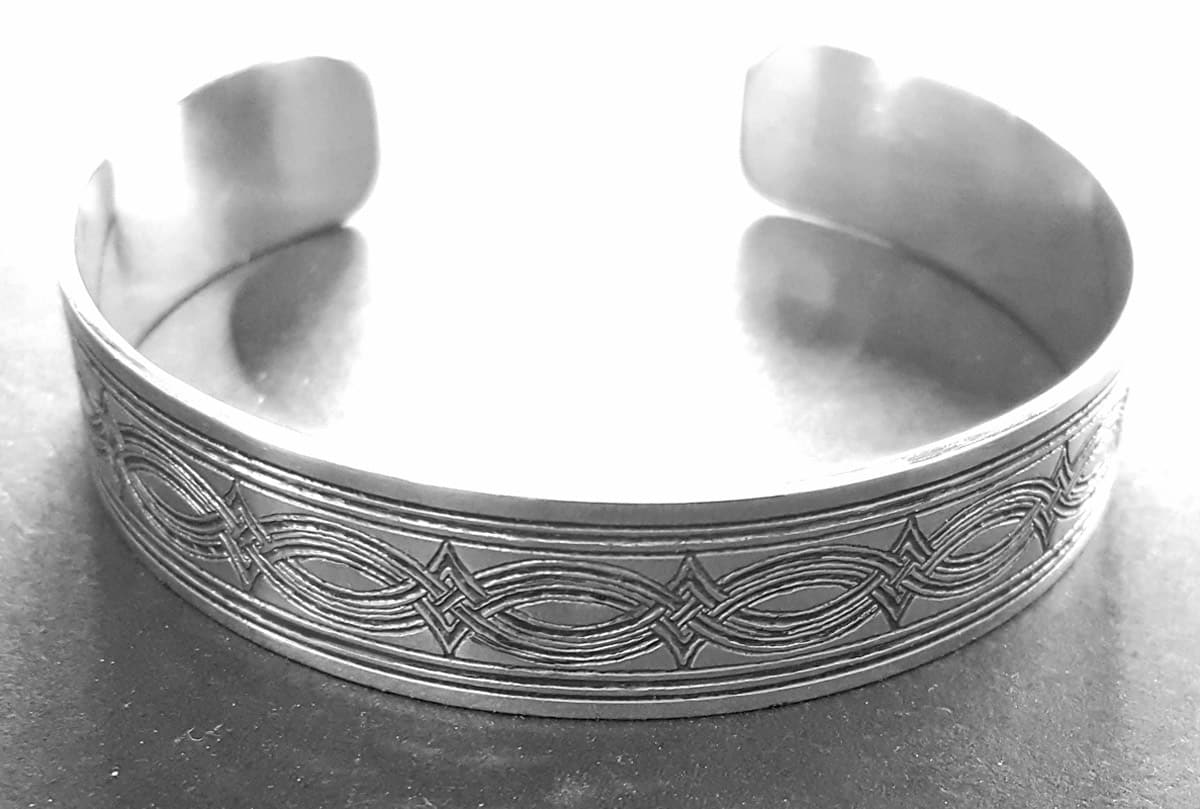 Mens solid hot sale silver bangles