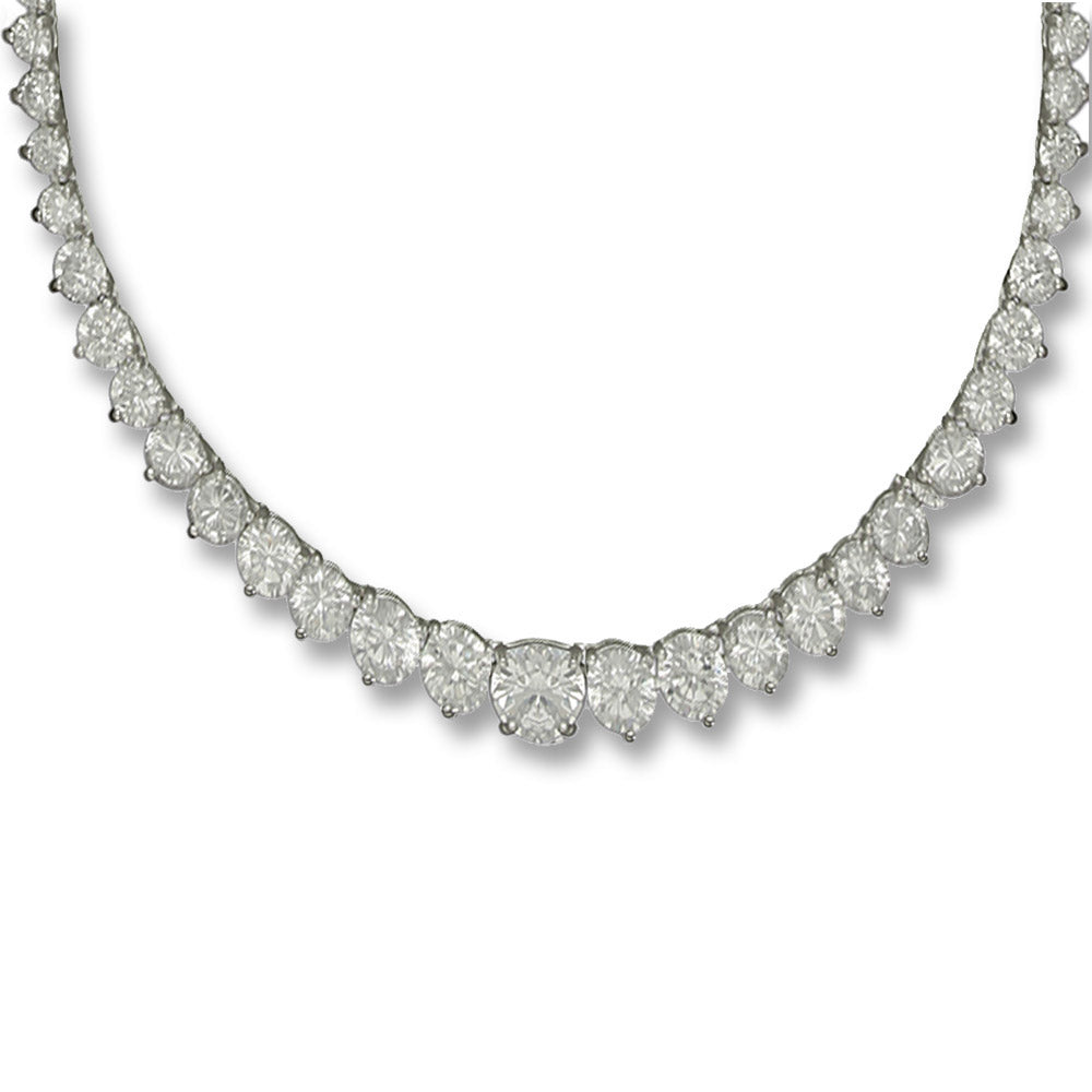 crystal zirconia collar necklace