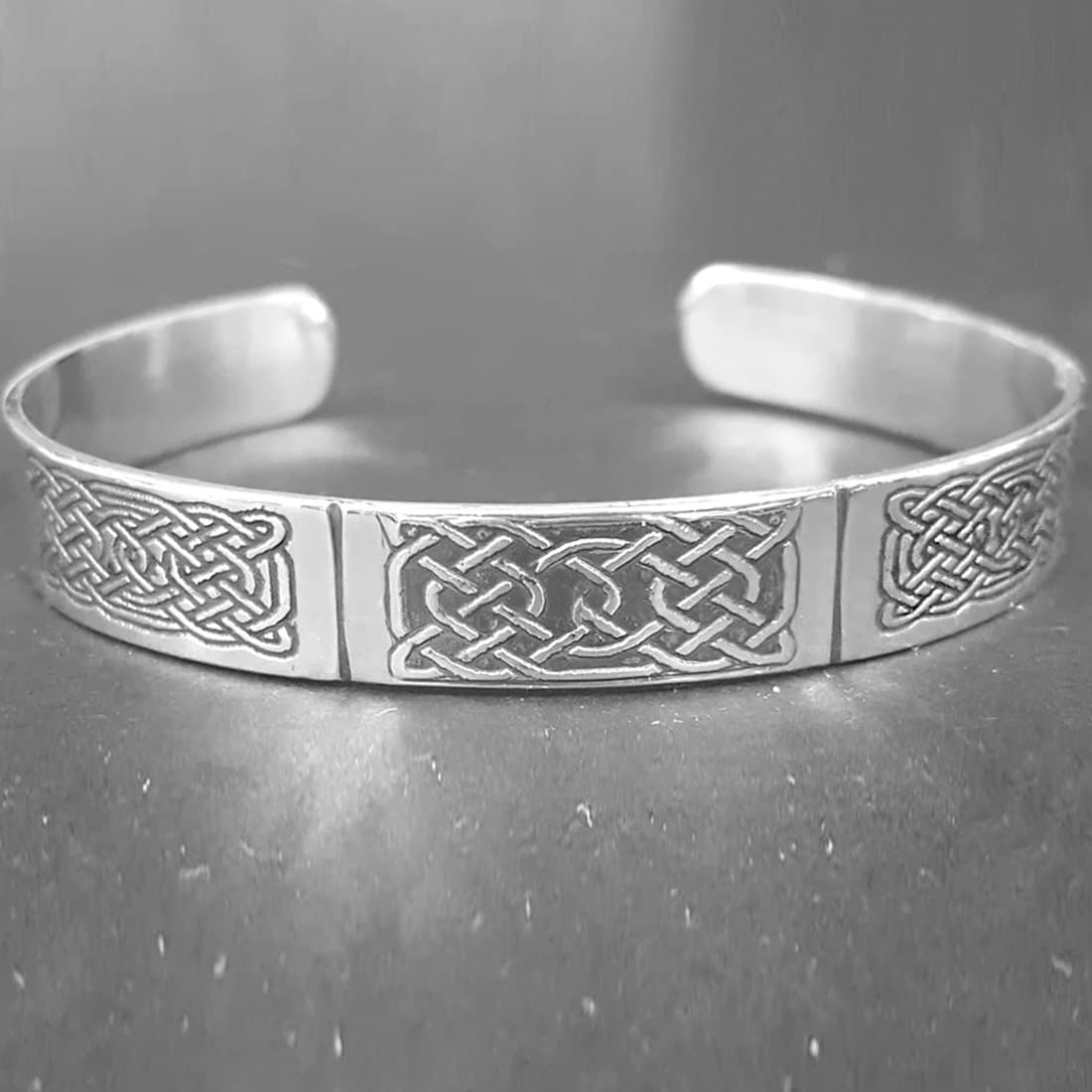 Buy SOLID Sterling Silver Celtic Cuff Bracelet Celtic Bangle Adjustable  Silver Cuff Bracelet Trinity Triquetra Cuff Online in India - Etsy